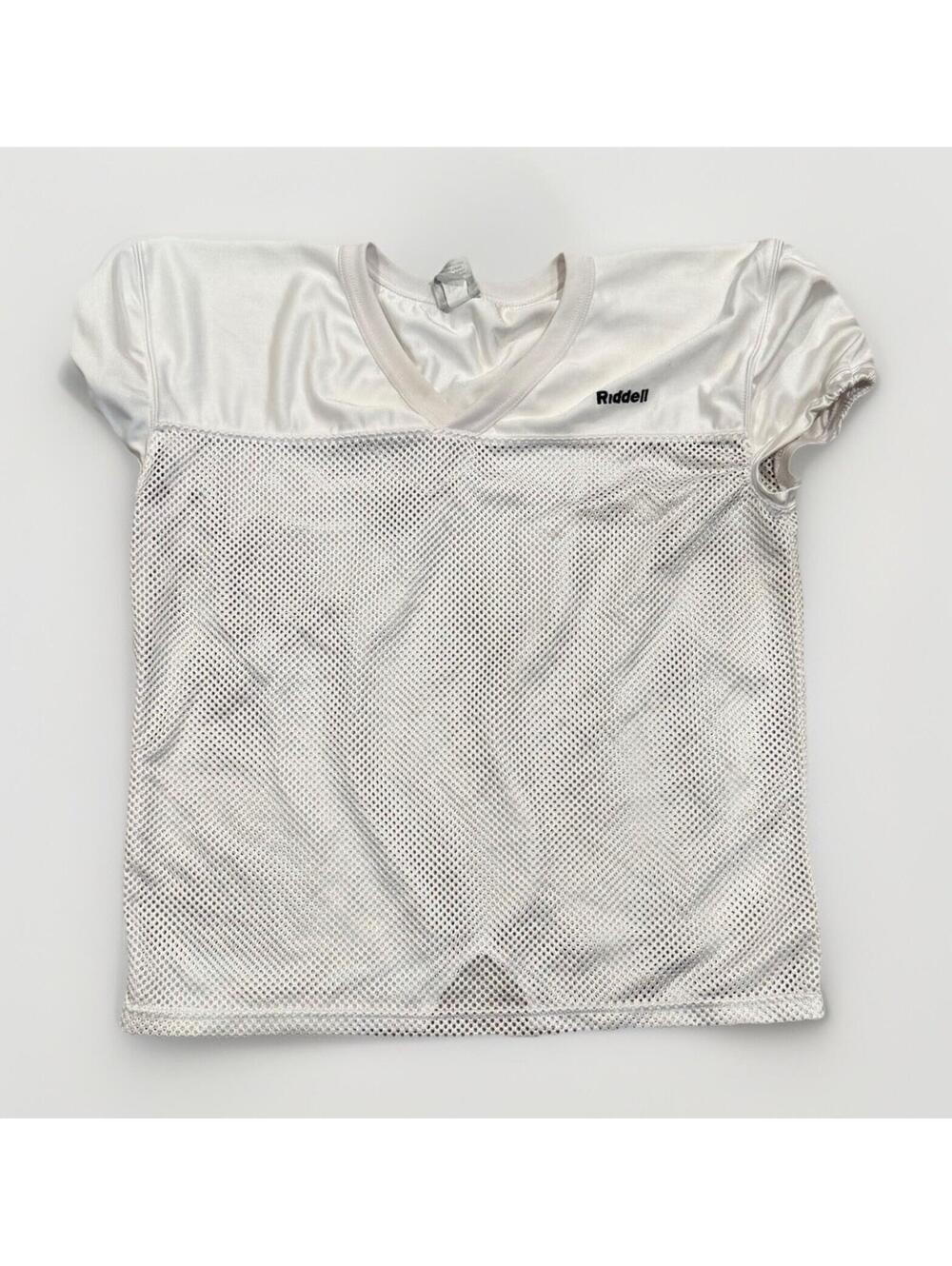 Riddell Athletic White  Mesh Football Practice Jersey Adult Size Large Used